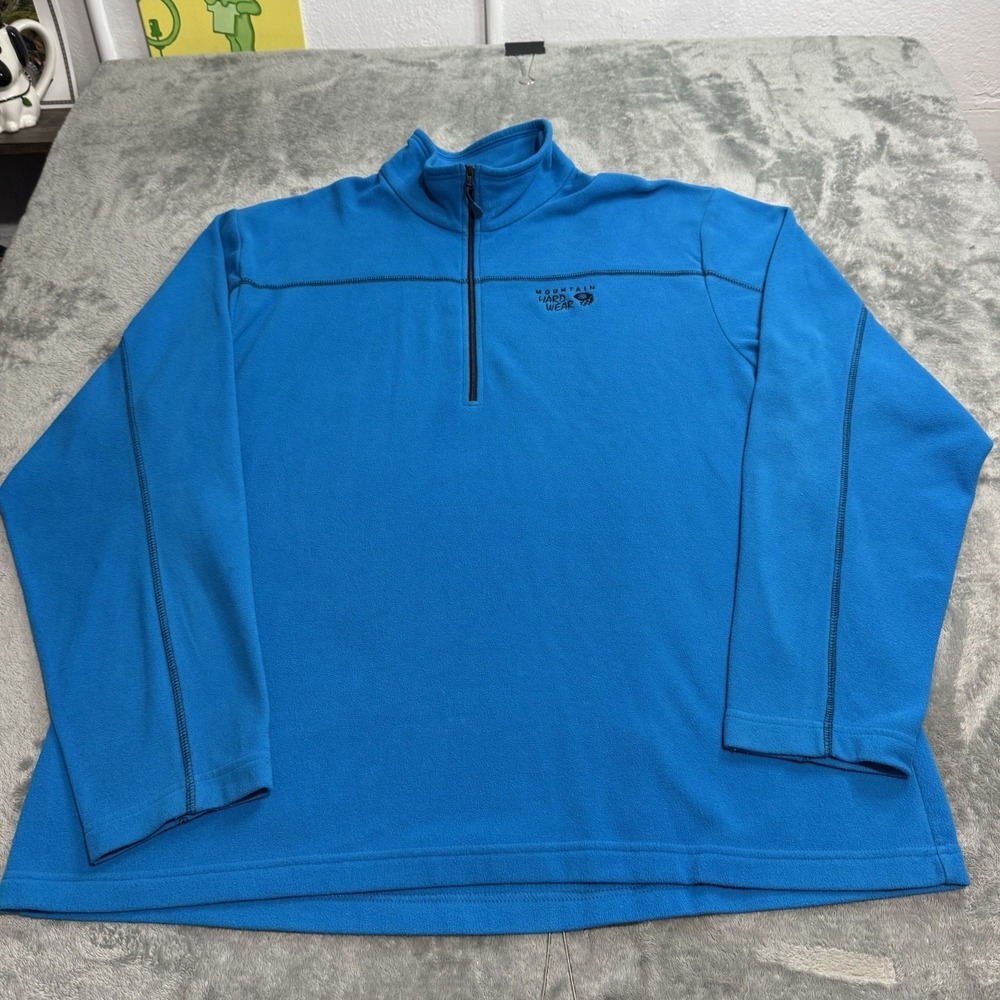 Mountain Hardwear Blue Fleece 1/4 Zip Pullover Jacket Men's Size XL Gorpcore